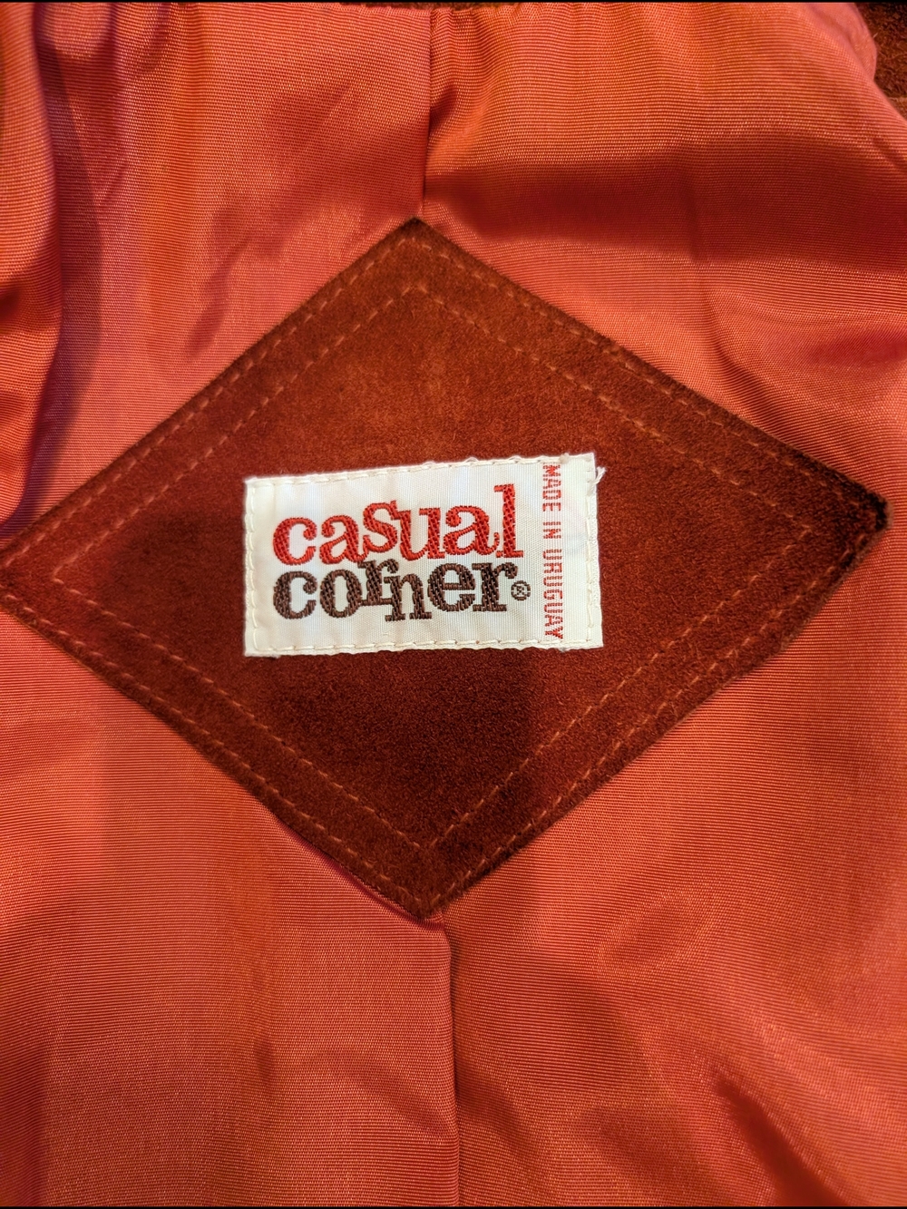 🧥 Vintage Casual Corner rust suede safari jacket made in Uruguay - Picture 9 of 15